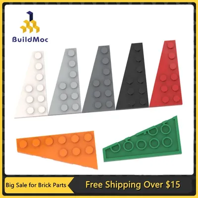 10Pcs MOC Teile 54384 Keil Platte 6x3 Links Kompatibel Bricks DIY Assmble Bausteine Partikel Kind