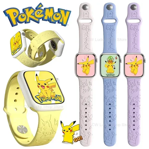 Pokemon Anime Pikachu Armband für Apple Uhren armband 44mm 45mm 42mm 41mm 40mm 49mm 38mm Armband für