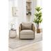 Lounge Arm Chair Swivel Barrel Chair Round Accent Chair Comfy Wicker Chair Upholstered Single Sofa Chair for Living Room