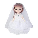 6 inch Mini Doll 13 Movable Joint Girl Baby Big Eyes Beautiful DIY Toy Doll with Clothes Dress Up Fashion Doll Baby Doll Toy for Kids Boys Girls and Toddlers