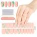 Kalolary 20 PCS Nail Wraps Nail Gel Polish Strips Pink Tree Adhesive Full Wrap Gel Nail Art Sticker Waterproof Gel Nail Wrap Stickers with Nail File and Stickï¼ˆUV/LED Lamp Requiredï¼‰