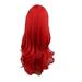 Ediodpoh Little Ariel Wig Wavy Wig Synthetic Long Red Curly Wigs Wigs for Women Red