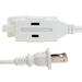 Cable Central LLC Indoor Polarized Power Extension Cord NEMA 1-15P to 3 x NEMA 1-15R UL/CSA White 16/2 12ft
