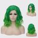 Ediodpoh Women s Fashion Wig Green Synthetic Hair short Wigs Curly Wig Wigs for Women Green