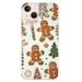 MAXPRESS Christmas Clear Phone Case for iPhone 14 Gingerbread Man Pattern Case Cover Protective Slim Shockproof Cover Boys Girls Phone Case for iPhone 14 6.1 Inch