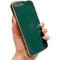 Compatible with iPhone 7 Plus Case iPhone 8 Plus Case Cute Luxury Plating Edge Bumper Case with Full Camera Lens Protection Cover for iPhone 7 Plus/8 Plus for Women Girl(Black)