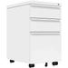 HBBOOMLIFE STRPRETTY 3-Drawer Mobile File Cabinet with Lock Metal Vertical Filing Cabinet for Legal/Letter/A4 Size Rolling Office Cabinet Fully Assembled Except Wheels (White)