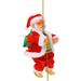 KQJQS Electric Chimney Climbing Santa Claus Musical Toys Climbing Santa On Rope Santa Claus Climbing Rope Ladder Climb Chimney Electric Climbing Ladder Rope