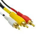 Cable Central LLC (5 Pack) Stereo/VCR RCA Cable 2 RCA (Audio) + RCA RG59 Video Gold-plated Connectors 25 Feet