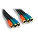 Cable Central LLC High Quality Component Video Cable 3 RCA Male (RGB) Gold-plated Connectors 6 Feet