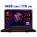MSI Thin GF63 Premium Gaming Laptop 15.6 FHD IPS 144Hz Intel 10-Core i7-12650H Processor 64GB DDR4 1TB SSD GeForce RTX 4060 8GB Graphic Backlit USB-C Nahimic Win11 Black