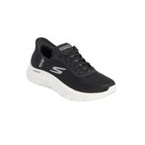 Wide Width Women's The Slip-Ins™ Go Walk Flex Sneaker by Skechers in Black Wide (Size 7 1/2 W)