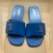 Burberry Shoes | Burberry. Sloane Leather Slides | Color: Blue | Size: 36.5