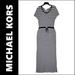 Michael Kors Dresses | Michael Kors Black Dress Size Medium Women Short Sleeve Sheath Stripe | Color: Black | Size: M