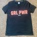 Pink Victoria's Secret Tops | ( 3 For $18) Vs Pink Black Grl Pwr T Shirt M | Color: Black/Pink | Size: M