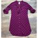 Anthropologie Dresses | Anthropologie Yoana Baraschi Dress Polka Dot Ruffle Purple Black Size M | Color: Purple | Size: M