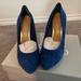 Jessica Simpson Shoes | Jessica Simpson Suede Heels In Twilight Blue | Color: Blue | Size: 6.5