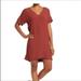 Madewell Dresses | Madewell Rust Orange Shift Dress Oversized Size Small Casual Fall | Color: Orange | Size: S