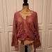 American Eagle Outfitters Tops | American Eagle Outfitters Pink Long Sleeve Bohemian Top Size Large | Color: Pink | Size: L