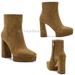 Jessica Simpson Shoes | Jessica Simpson Kaiyah Suede Platform Booties Leather Ankle Boots Shoes 8.5 Nwt | Color: Cream/Green | Size: 8.5