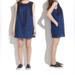 Madewell Dresses | Madewell Mercada Shift Dress Embroidered Chambray With Pockets 100% Linen Small | Color: Blue | Size: S