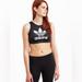 Adidas Tops | Adidas Womens Sports Bra Black White Logo Sleeveless Workout Top Low Support Med | Color: Black/White | Size: M