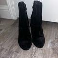 American Eagle Outfitters Shoes | American Eagle Velvet Boots Size 6 | Color: Black | Size: 6