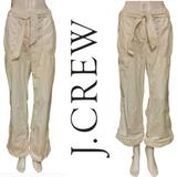 J. Crew Pants & Jumpsuits | J.Crew Chino City Fit Classic Twill Roll Tab Hem Wide Leg Pants | Color: White | Size: 12