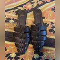 J. Crew Shoes | Jcrew Leather Fisherman Slide Sandals | Color: Black | Size: 9