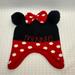 Disney Accessories | Disney Minnie Mouse Knit Beanie Hat Bow Palm Palm Ears Girls | Color: Black/Red | Size: Osg