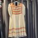 Free People Dresses | Euc Free People Women's Sz M Boho Lined Flowy Mini Dress | Color: Orange/White | Size: M