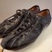 Coach Shoes | Coach Lace Up Sneakers Size 9 Black With Coach "C's" In Canvas.. | Color: Black | Size: 9