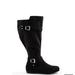 Torrid Shoes | Double Buckle Knee Boot (Ww) Size 9.5 | Color: Black | Size: 9.5