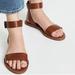 Madewell Shoes | Madewell The Boardwalk Brown Leather Ankle Strap Sandals | Color: Brown | Size: 8.5