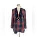 J. Crew Tops | J Crew Velvet-Trimmed V-Veck Tunic Black Stewart Tartan Plaid Black Holidays | Color: Black/Red | Size: S