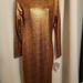 Lularoe Dresses | 5d New Lularoe Womens S Dress Elegant Debbie Gold Foil Shimmer Bronze Sparkle | Color: Gold | Size: S