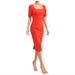 Anthropologie Dresses | Anthropologie Cooper Street Red Hailey Square-Neck Midi Sheath Dress Size 4 | Color: Red | Size: 4