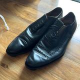 Gucci Shoes | Black Leather Gucci Wingtip Oxfords - 10.5 | Color: Black | Size: 10.5