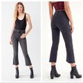 Urban Outfitters Jeans | Bdg Kick Flare High Rise Cropped Jeans Washed Black 24 | Color: Black | Size: 24