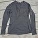 Athleta Tops | Athleta Shirt Womens Med Raglan Long Sleeve 1/4 Zip Ruched Charcoal Running Top | Color: Black | Size: M