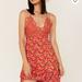 Free People Dresses | Free People Women's Adella Floral Print Sleeveless Slip Dress | Color: Orange/Red | Size: S