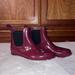 Michael Kors Shoes | Nwob Michael Kors Rain Boots Size 8 M Women Burgundy Black Mk Logo Winter Shoes | Color: Black/Red | Size: 8