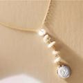 Anthropologie Jewelry | Anthropologie Cortez Pearl Necklace | Color: Gold/White | Size: Os