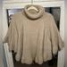 Anthropologie Sweaters | Anthropologie Sweater Poncho Turtleneck One Size Nwot. | Color: Cream/Tan | Size: One Size Fits All
