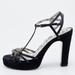 Gucci Shoes | Gucci Black Leather Elias Tiger Embellished T Strap Sandals Size 36.5 | Color: Black | Size: 36.5