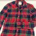 American Eagle Outfitters Tops | American Eagle Outfitters Fleece Feel Flannel Boyfriend Fit Xs | Color: Green/Red | Size: Xs