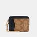 Coach Accessories | Coach Zip Card Case In Colorblock - Black | Color: Black/Tan | Size: Os