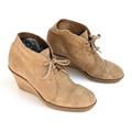 J. Crew Shoes | J Crew Mcalister Tan Suede Leather Lace-Up Oxford Wedge Ankle Booties | Color: Tan | Size: 7