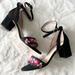 Kate Spade Shoes | Kate Spade Watson Floral Embroidered Heels Shoes Block Heel | Color: Black/Pink | Size: 9