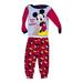 Disney Pajamas | Disney Baby Boys Size 12m Red Black Mickey Mouse Pajamas Set Long Sleeve & Pants | Color: Black/Red | Size: 12mb